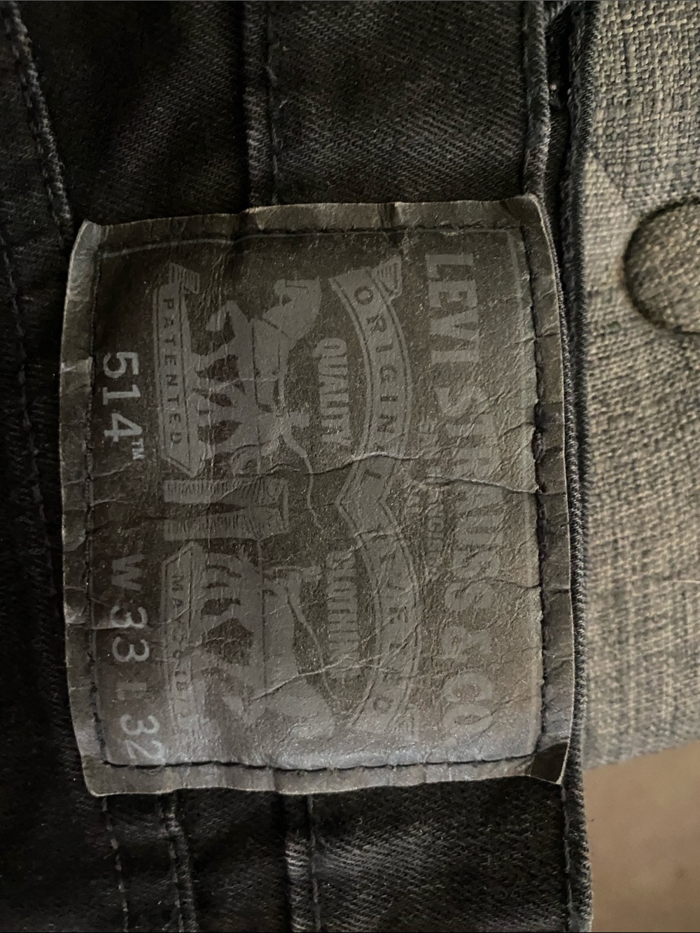 Levi's Black 514 Straight Jeans